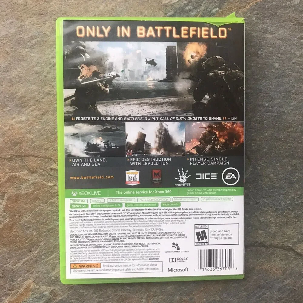 Need For Speed Hot Pursuit Battlefield 4 Racing Xbox 360 Game Lot Of 2 Tested